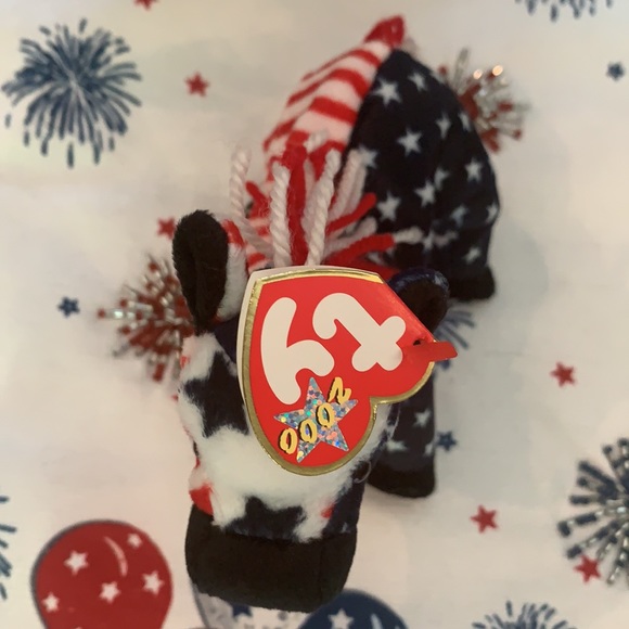 Ty Beanie Baby Lefty the Donkey Retired, w/ tag - Picture 8 of 8